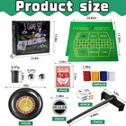 5 In 1 Professional Roulette Wheel Set  10-inch Gambling Wheel  With 100 Chips  