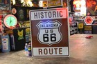 Scarce 30  Oklahoma Us Route 66 Highway Metal Sign Historic Road Gas Oil Coke