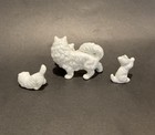 Mother Cat W  Kittens     vintage Bone China Figurines Mint - Made In Japan Rare    