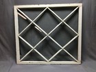 Antique Large 36x42 Diamond Pattern Shabby Window Casement Sash Vtg Old 1821-23b
