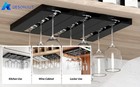 Wine Glass Holder   stemware Rack Plastic Punch-free Hanging Under Cabinet For