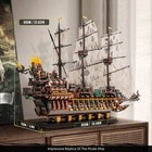 Mould King 13197 Pirate Ship Building Toy  Moc Flying Dutchman Model Ship Boat 