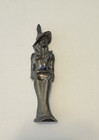 Pewter Witch W  Rhinestone Crystal Ball Miniature Mini Figurine Halloween