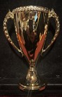 Vintage Gold Tone Trophy Cup 5     Nos 1970   s Usa With Free Shipping