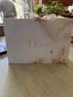 Dior Gift Bag Rigid White Paper Pink Gold Ribbon 9 5 X 6 75 X 3 5 In