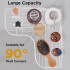 White  Dorm And Kitchen  No Drilling Stainless Steel Shower Storage Rack For