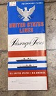 Vintage 1963 United State Lines Passenger Fares Brochure S s  United States