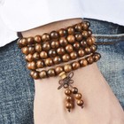 2pcs 8mm 108 beads Mala Prayer Beads Natural Wood Buddhist Bracelet Necklace