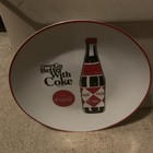  2  Gibson Things Go Better With Coke Ceramic Round 10 1 2  Plate Red Stripe