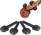 4 4 Size Tuning Pegs   Tuners Set - Ebony Wood  4 Pegs   4 Tuners - Replacement 