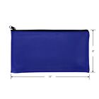 5 Blue Zippered Vinyl Bank Deposit Money Bag Cash Coins Organizer Pouch 11  X 6 