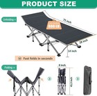 Naizea Camp Military Cot Folding Camping Bed Heavy Duty Sleeping Cots W bag  Mat