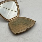 Vintage Vanity Make Up Compact Ornate Brass W  Make Up Mirror Art Deco