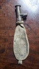     3  3 Piece Lot Antique Black Powder Lead Shot Pouch Bag Flask Civil War Era