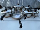 Vintage Nos Revere Ware  Copper Clad 14 Piece Set  new  In Box 