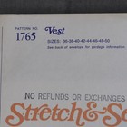 New Ff Stretch   Sew Men   s Vest 36 38 40 42 44 46 48 50 Sew Pattern 1765 Vntg