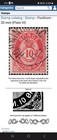 1891 Norway Sc 40b 10ore Red  Watermark Posthorn Used F-vf