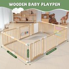 Slsy Wooden Baby Foldable Playpen 6 8 10-piece modular Kids Activity Center gate
