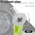 8pcs Brake Rotor Screws  Brake Rotors Front And Rear Set Screws For Securing Bra