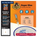 Gorilla Super Glue  Fast   setting  Impact   tough All   purpose Adhesive With Anti-cl
