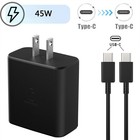 Universal 45w Fast Charging Usb Type C Wall Charger 6ft Cable For Samsung Galaxy