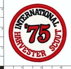 1975 International Harvester Scout Embroidered Patch Ivory dark Red Iron sew-on