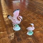 Two Vintage Mid Century Flamingos     3    Tall And 2   tall