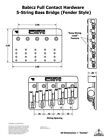 Babicz Fch5 5-string Bass Bridge  5-hole Mount Black  Fch5bkp