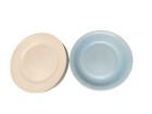 Pier 1 Set Of 8 Dinner Plates And Salad Bowls Stoneware Natural And Blue
