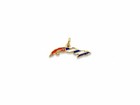 Cuba Map Pendant Necklace 14k Solid Yellow Gold Enamel Charm Women