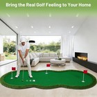 Professional 10x5ft Putting Green With 3 Cups   Flags For Home Office Training