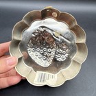 Copper Metal Strawberry Pattern Jello Mold With Wall Hanging Ring  6 Inch Round