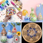 Iridescent Square Mosaic Tiles For Crafts  300g Small Crystal Mosaic Glass Piece