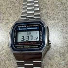 Casio A168 Wr Vintage Digital Silver Stainless Steel Watch Illuminator
