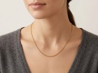 14k Yellow Gold Diamond-cut Rolo Chain Necklace 18 Inches 1mm