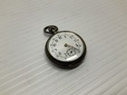Antique Swiss Open Faced  800 Silver Case Pocket Watch W  Ornate Design Working
