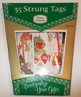 35 Pc  Vintage Mid-century Cleo Christmas Gift Tags W  Strings In Original Box