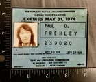 Ace Frehley Kiss Glossy Sticker 1974 Nyc Taxi Cab License 4x3   Free Bonus Decal