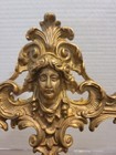 Antique Victorian Bronze Double Photo Easel Frame Medallion Head   Cherubs 