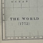 Antique Map Of The World In 1772  1914 Print  8 5   x6 5   