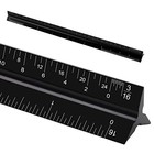 12  Architectural Scale Ruler  Aluminum Scale  Triangular Ruler  Scale Black