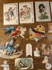 Victorian Die Cuts   Trade Cards     Antique Scrapbook Ephemera- 28 Pc