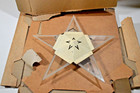 Vtg Noma Christmas Glolite Lighted Tree Topper Star Metal No Cord Light