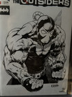 Cbcs Original Art Sketch Cover Of Bane By Cj Oech Batman   The Outsiders
