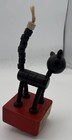 Antique Fisher Price Wooden Push Puppet  600 Tailspin Tabby - Pop-up Toy Works