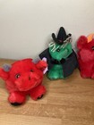 Halloween Puffkins Lot  7  Nwt  Stuffed Plush Toys 90s Vintage