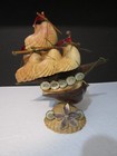 Vtg Victorian Sea Shell Art Clipper Ship