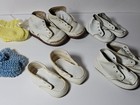 Vintage Antique Lot Of 4 Pair Baby Shoes 2 Pair Of Booties Some With Wear