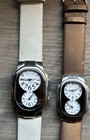 Lot Of 2 Philip Stein Teslar Women   s Dual Dial Watch For Repair-need New Battery