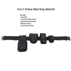 Rocotactical 5-in-1 Police Duty Web Belt Kit Black Medium 32-38 